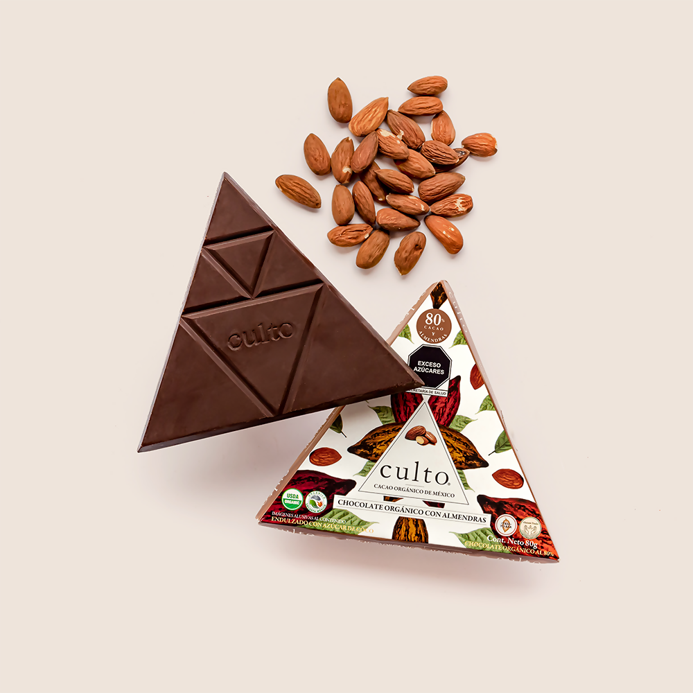 Chocolate Orgánico 80% con Almendras