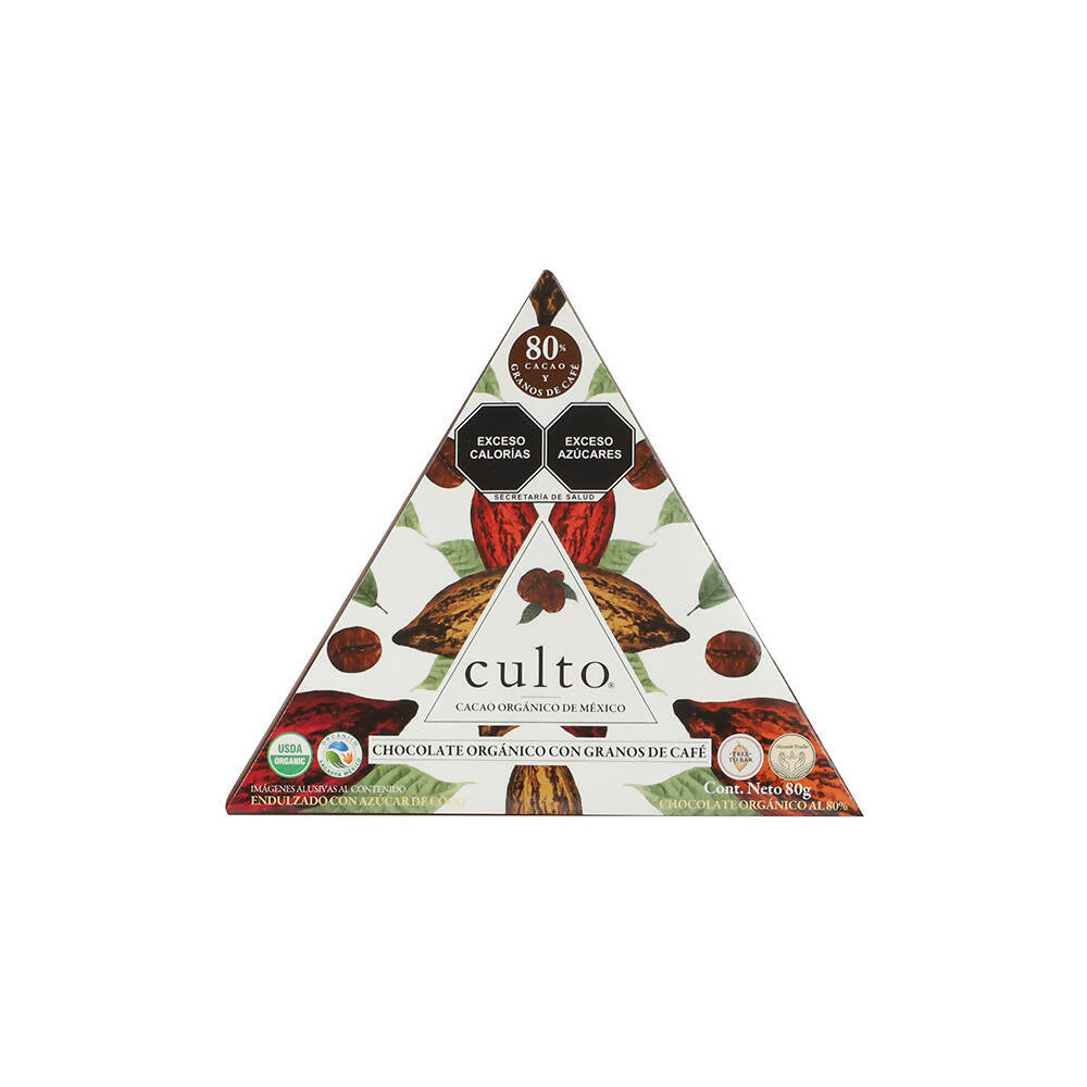 Chocolate Orgánico 80% con Café