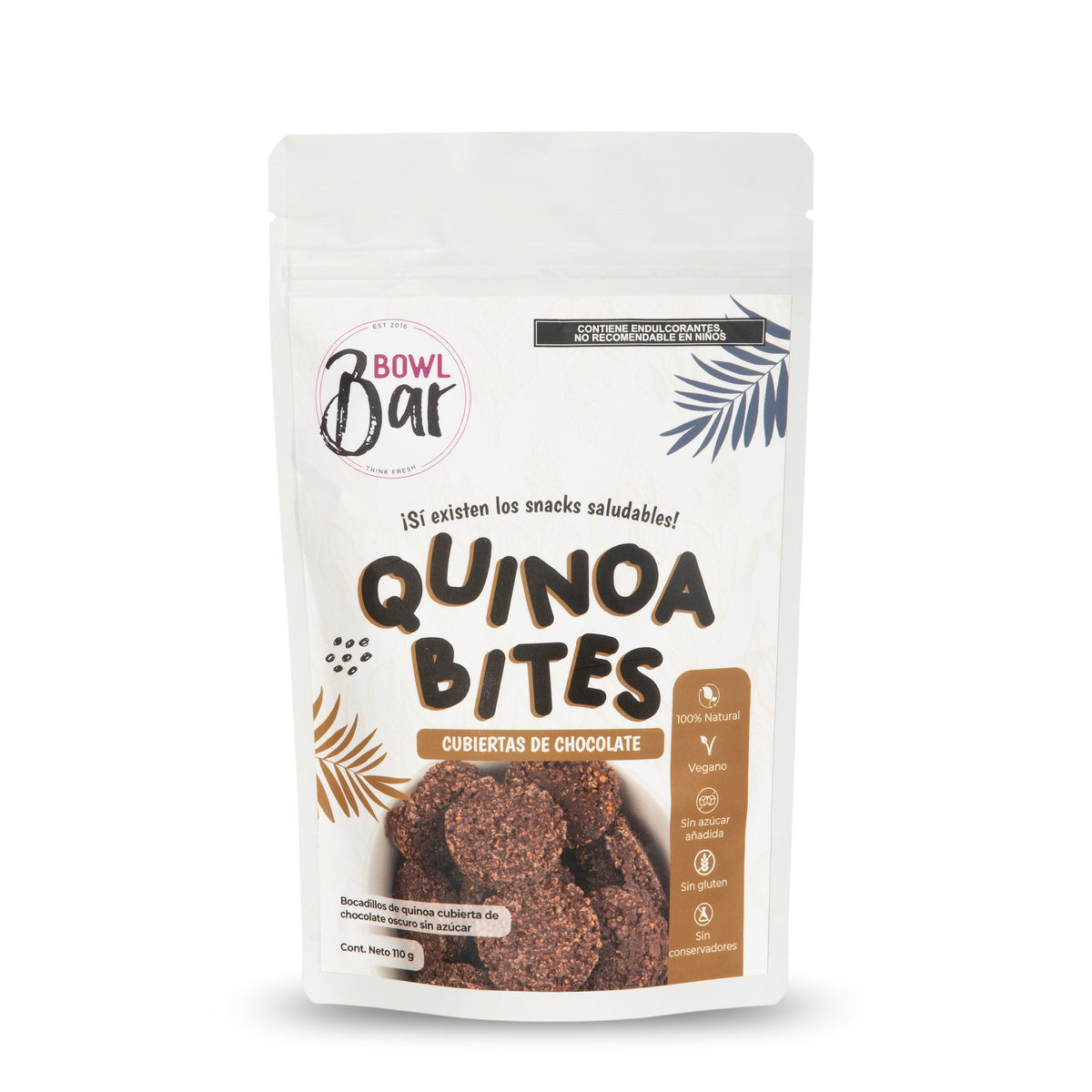 Quinoa Bites Con Chocolate Vegano Sin Azúcar