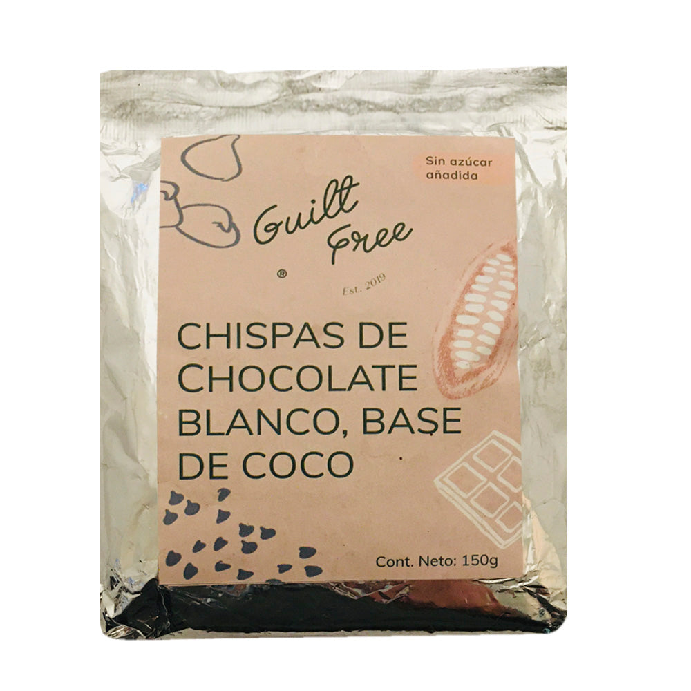Chispas de Chocolate Blanco, base de Coco
