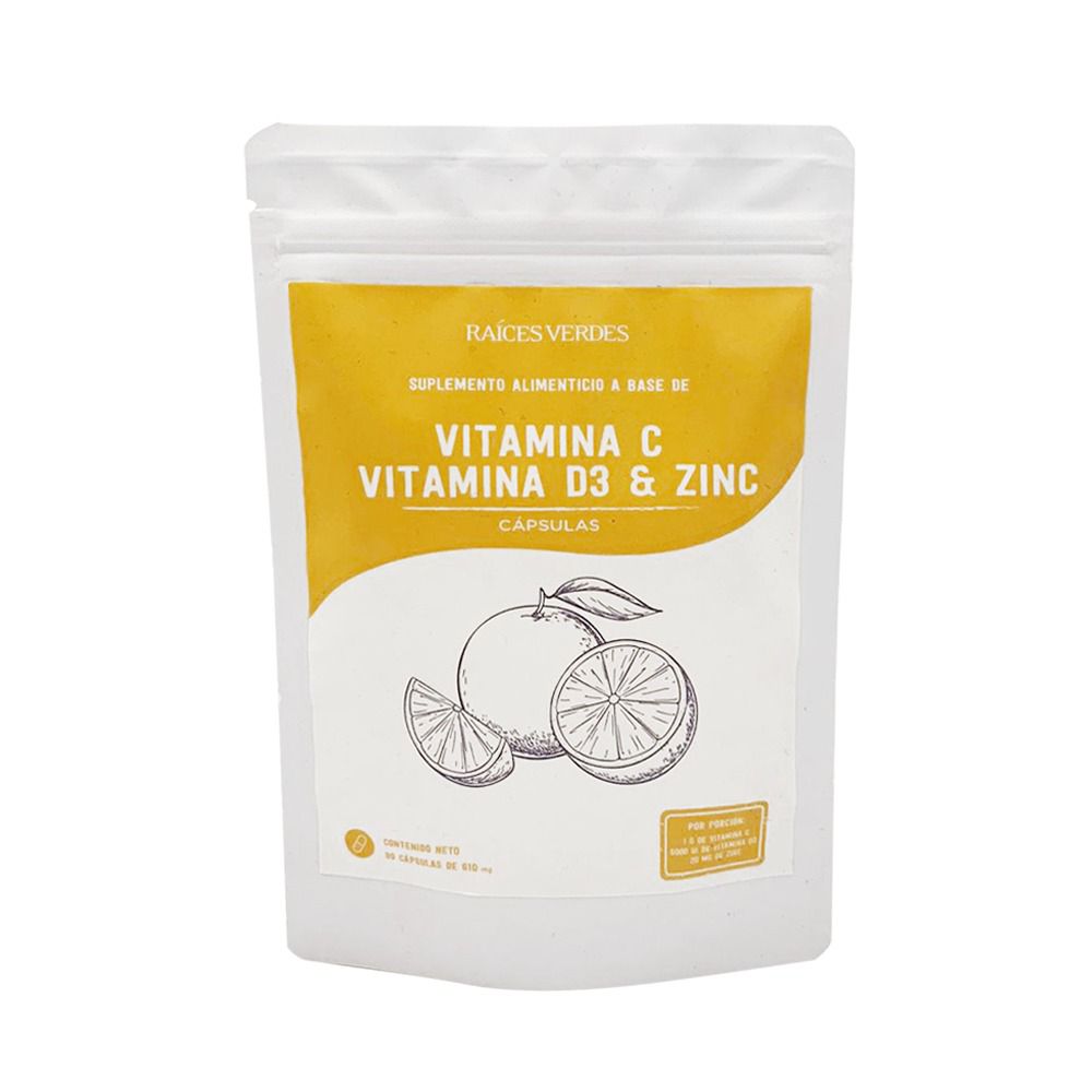 Cápsulas Vitamina C, Vitamina D3 & Zinc