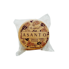 Obleas de amaranto sabor cajeta