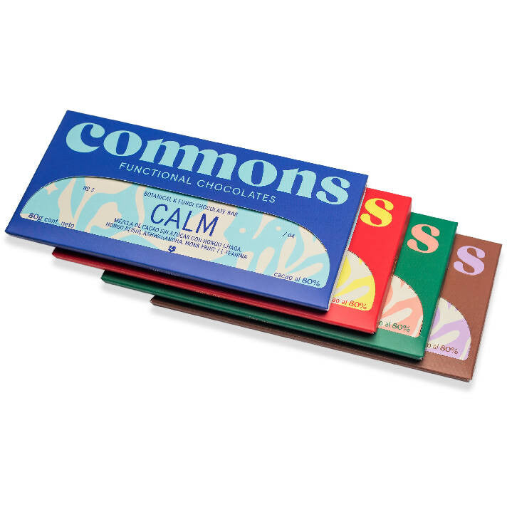 Paquete con 4 Chocolates Commons