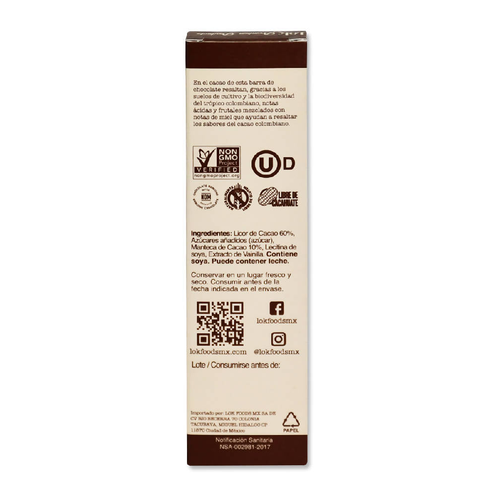 Chocolate Oscuro 70% Cacao 35gr
